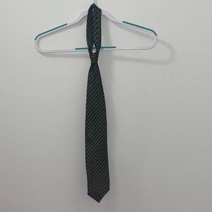 100% Silk Striped Green and Orange/Red Men's Tie